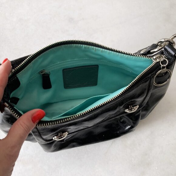 Coach black patent leather purse / shoulder bag - Picture 8 of 8